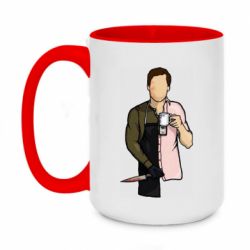 Чашка двухцветная 420ml Декстер арт - PrintSalon