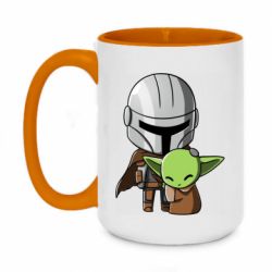 Чашка двухцветная 420ml Din Djarin And The Child - PrintSalon