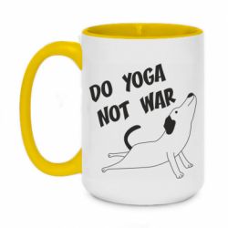 Чашка двокольорова велика Do yoga not war