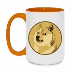 Чашка двухцветная 420ml Dogecoin - PrintSalon