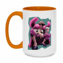 Чашка двухцветная 420ml Doflamingo - PrintSalon