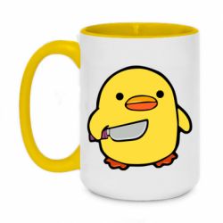Чашка двокольорова велика Duckling With A Knife - PrintSalon