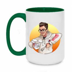 Чашка двухцветная 420ml Эдисон: Мамина Перловка - PrintSalon