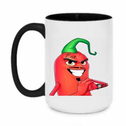 Чашка двухцветная 420ml Эдисон Перец - PrintSalon