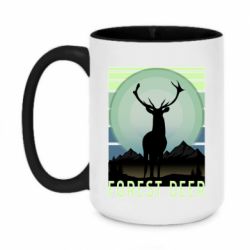 Чашка двухцветная 420ml Forest deer - PrintSalon