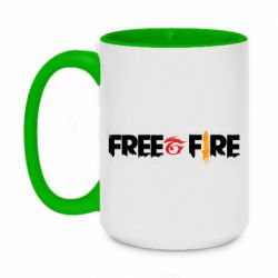 Чашка двокольорова велика Free fire and logo Garena - PrintSalon