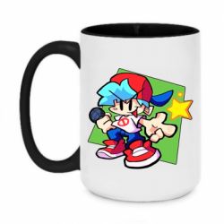 Чашка двухцветная 420ml Friday Night Funkin Star - PrintSalon