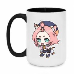Чашка двухцветная 420ml Genshin Impact chibi Diona - PrintSalon
