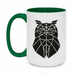 Чашка двокольорова велика Geometric Owl - PrintSalon