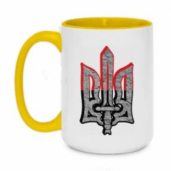 Чашка двокольорова велика Герб Украина - PrintSalon