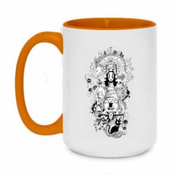 Чашка двухцветная 420ml Герои Хаяо Миядзаки - PrintSalon
