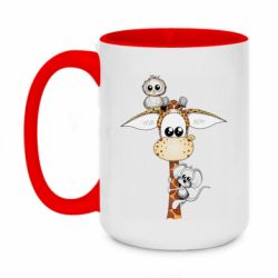 Чашка двухцветная 420ml Giraffe Owl and Mouse - PrintSalon