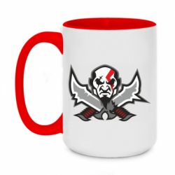 Чашка двухцветная 420ml God of war Kratos vector - PrintSalon