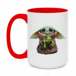 Чашка двухцветная 420ml Grogu and Kermit - PrintSalon