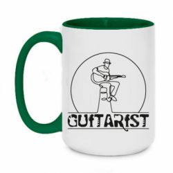 Чашка двухцветная 420ml Guitar player. - PrintSalon