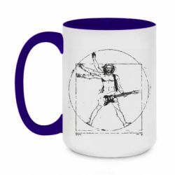 Чашка двухцветная 420ml Guitarist Da Vinci - PrintSalon