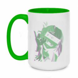 Чашка двухцветная 420ml Himiko Toga glitch - PrintSalon