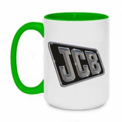 Чашка двухцветная 420ml JCB cool logo - PrintSalon