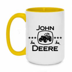 Чашка двухцветная 420ml John Deere and tractor fanArt - PrintSalon