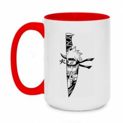 Чашка двокольорова велика Kakashi knife - PrintSalon