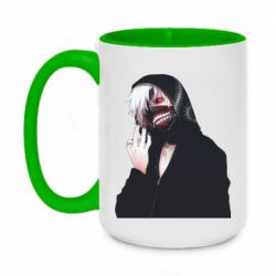 Чашка двухцветная 420ml Kaneki Portrait - PrintSalon