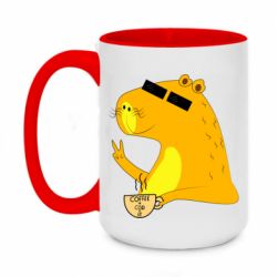 Чашка двухцветная 420ml Капибара Программист - PrintSalon