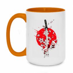 Чашка двокольорова велика katana in sakura - PrintSalon