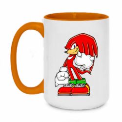 Чашка двухцветная 420ml Knuckles the Echidna - PrintSalon