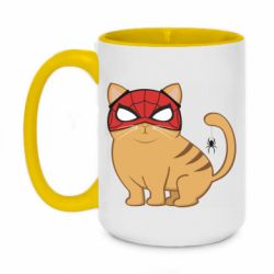 Чашка двухцветная 420ml Кот паук - PrintSalon
