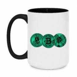 Чашка двухцветная 420ml Криптовалюта - PrintSalon