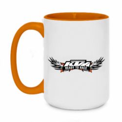 Чашка двухцветная 420ml Ktm Ready to Race Wings - PrintSalon