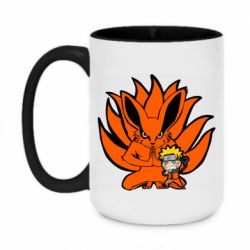 Чашка двухцветная 420ml Kurama And Naruto - PrintSalon