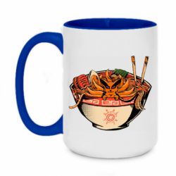 Чашка двухцветная 420ml Kurama in ramen - PrintSalon