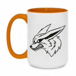 Чашка двухцветная 420ml Kurama line art - PrintSalon