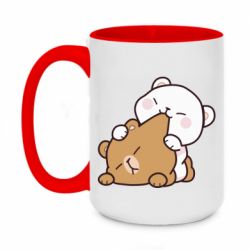 Чашка двухцветная 420ml Кусь мишки - PrintSalon