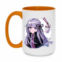 Чашка двухцветная 420ml Kyoko Kirigiri glitch art - PrintSalon