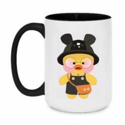 Чашка двухцветная 420ml Лалафанфан в панаме - PrintSalon