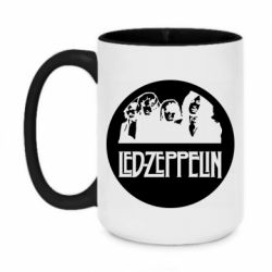 Чашка двухцветная 420ml Led Zeppelin in a circle - PrintSalon