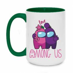 Чашка двухцветная 420ml Love is Among Us-PrintSalon Чашка двухцветная 420ml Love is Among Us