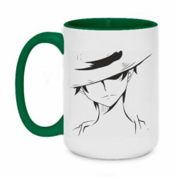 Чашка двокольорова велика Luffy in a hat - PrintSalon