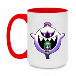 Чашка двокольорова велика Luigi and King Boo - PrintSalon