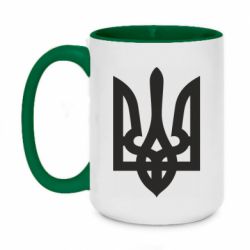 Чашка двухцветная 420ml Маленький герб України - PrintSalon