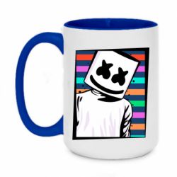 Чашка двухцветная 420ml Marshmello Colorful Portrait - PrintSalon
