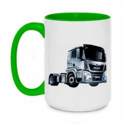 Чашка двухцветная 420ml MEN truck - PrintSalon