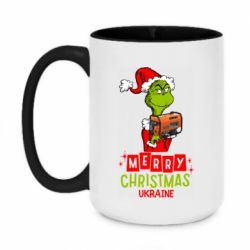 Чашка двокольорова велика З Різдвом Христовим Україно-Грінч і Генератор - PrintSalon