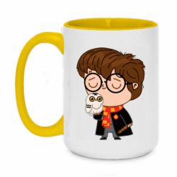 Чашка двухцветная 420ml Милый Гарри с совой - PrintSalon
