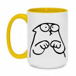 Чашка двухцветная 420ml Милый Кот Саймона - PrintSalon