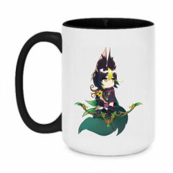 Чашка двухцветная 420ml Милый Тигнари - PrintSalon