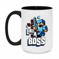 Чашка двухцветная 420ml Minecraft Like a Boss - PrintSalon