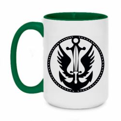 Кружка двухцветная 420ml Морская Пехота - PrintSalon